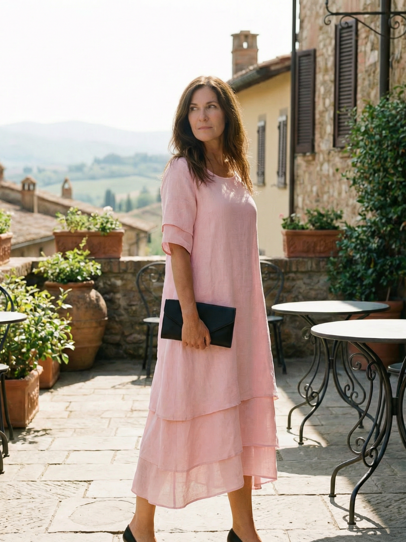 Belen | Miękka Sukienka Warstwowa