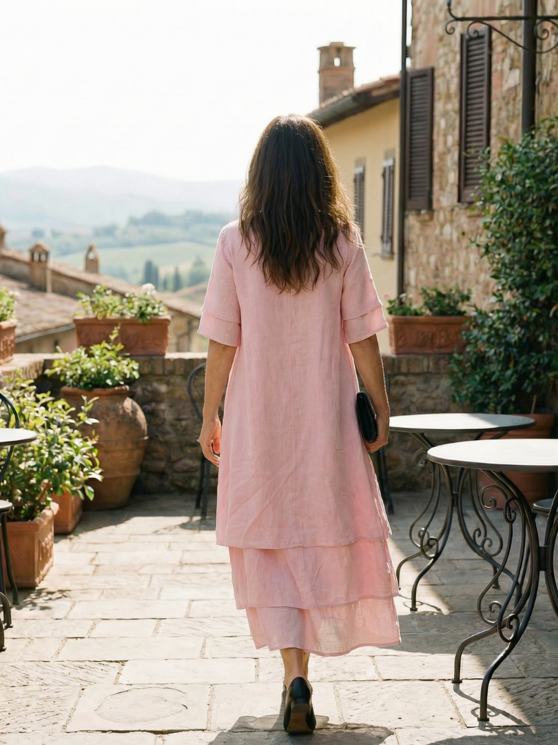 Belen | Miękka warstwowa sukienka