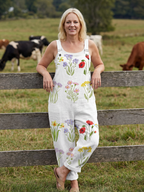 Velina | Ogrodowy Kombinezon na Ramiączkach