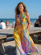 Alina | Maxi Sukienka na Otwartym Powietrzu