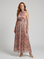 Imogen | Sukienka midi bez rękawów z teksturowanym wykończeniem