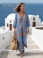 Avenor | Sukienka midi z dekoltem w serek o miękkiej strukturze