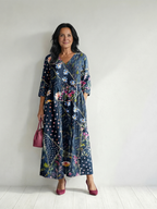 Zane | Łatwa Sukienka Midi w Kwiaty