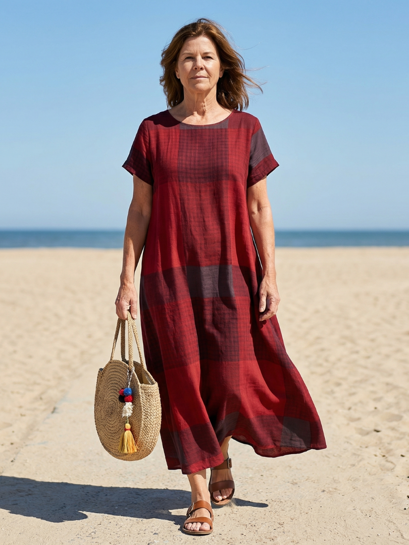 Alaia | Midi Sukienka w Luźnym Stylu