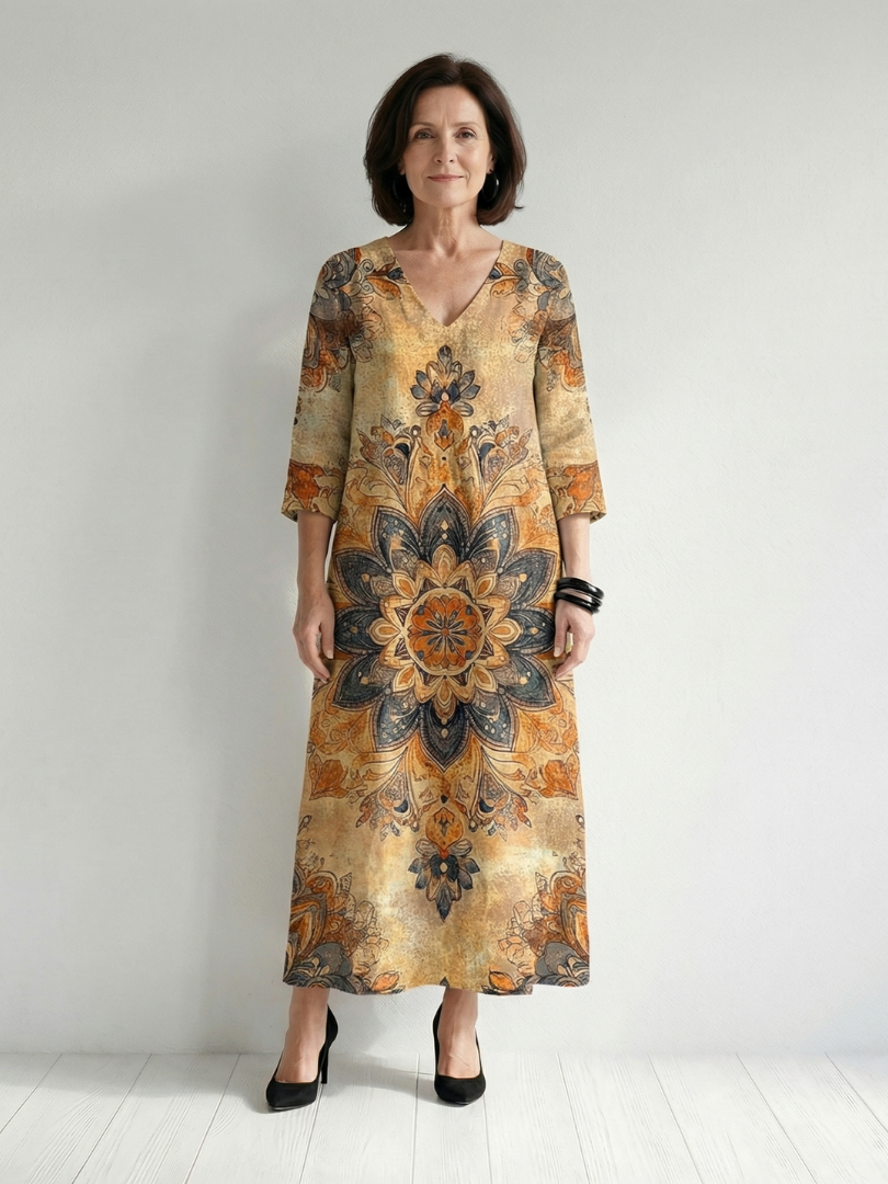 Damon | Del dress midi w kwiaty