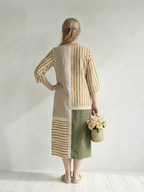 Soren | Lekka Sukienka Midi w Paski