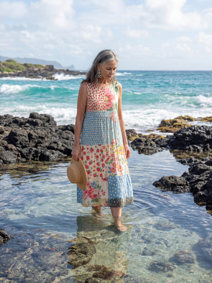 Kira | Kwiecista Midi Sukienka