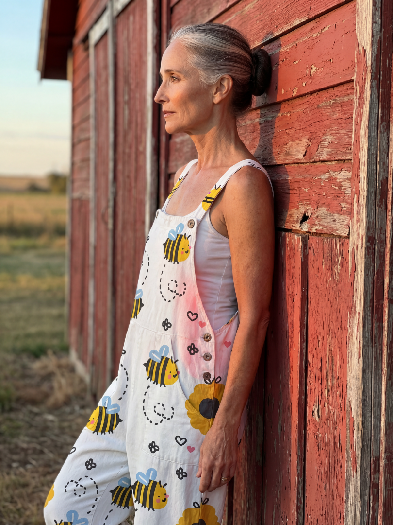 Moxie | Kombinezon Kwiatowy z Motywem Pszczół