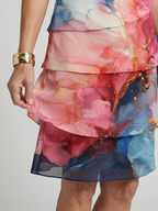 Mira | Sukienka do kolan w marmurkowy wzór