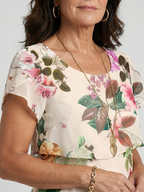 Silas | Elegancka sukienka do kolan w kwiaty