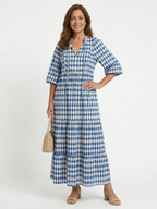 Elodie | Sukienka midi w diamentowy wzór