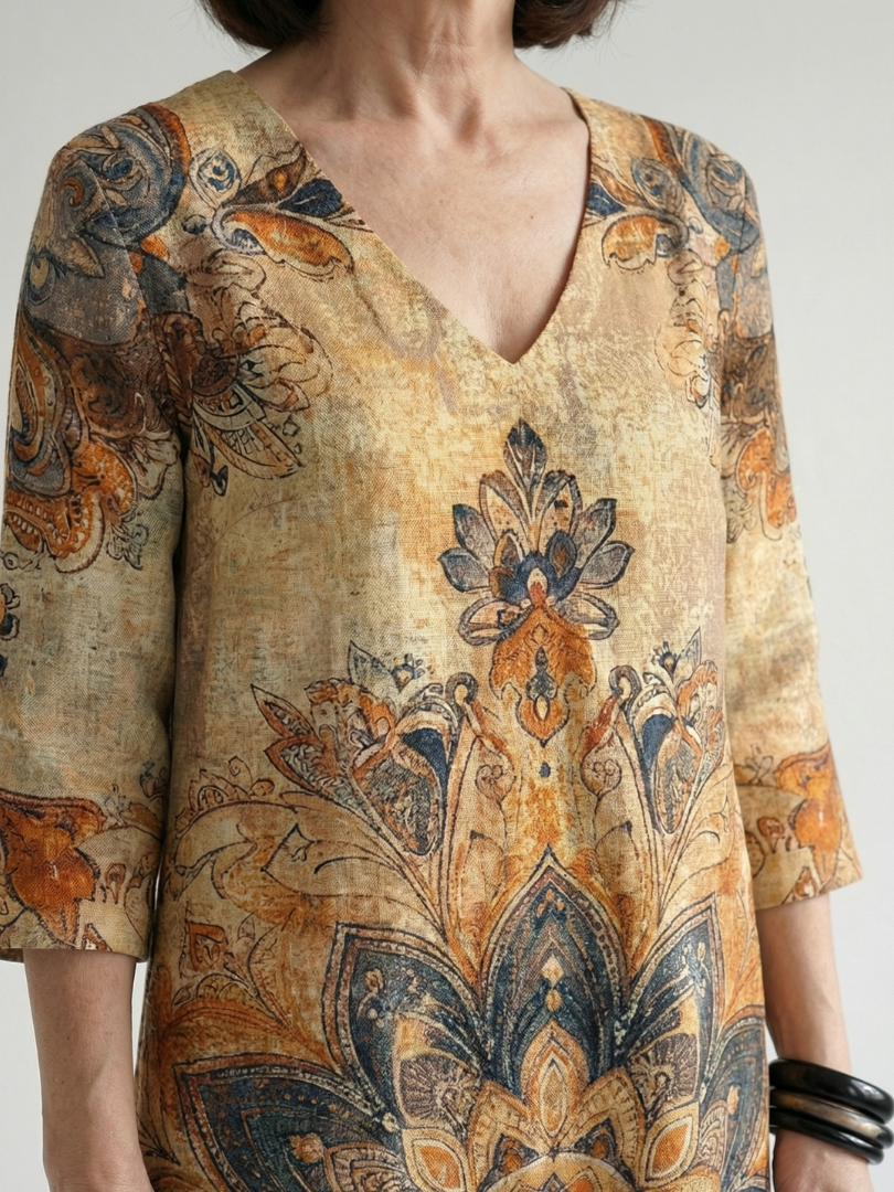 Damon | Del dress midi w kwiaty