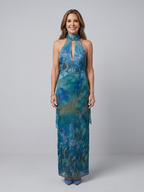 Juniper | Halter Maxi Sukienka Bez Rękawów