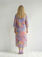 Benson | Abstrakcyjna Kwiatowa Sukienka Midi