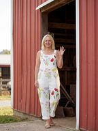 Velina | Ogrodowy Kombinezon na Ramiączkach