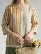 Soren | Lekka Sukienka Midi w Paski