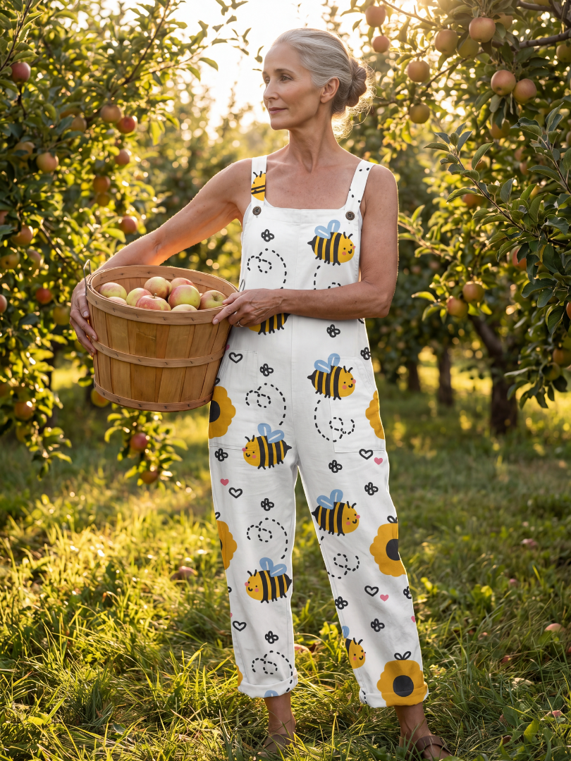 Moxie | Kombinezon Kwiatowy z Motywem Pszczół