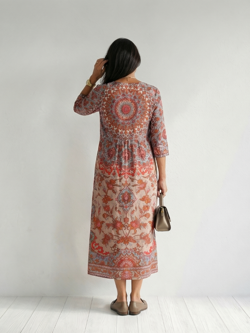 Logan | Midi Sukienka o Zrównoważonym Kroju