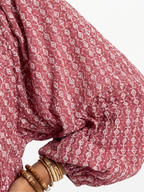 Arlette | Sukienka midi z długim rękawem w geometryczny wzór