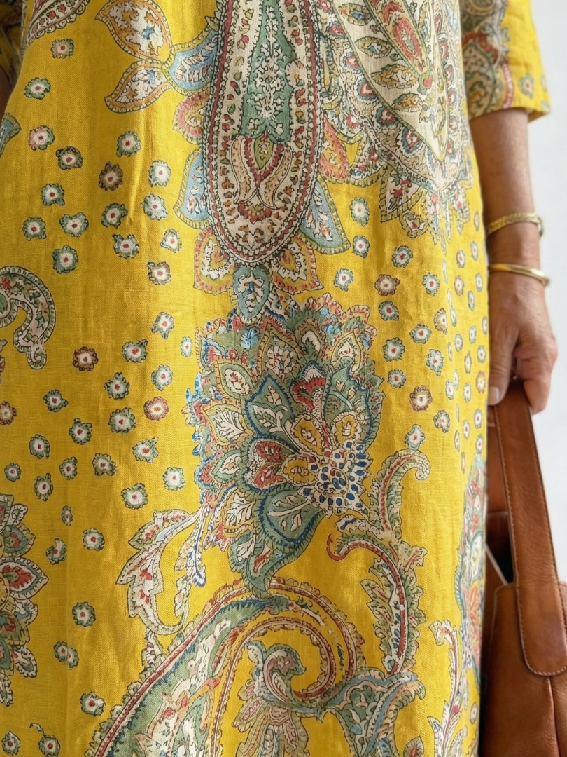 Rowan | Miękka Sukienka Midi w Wzór Paisley