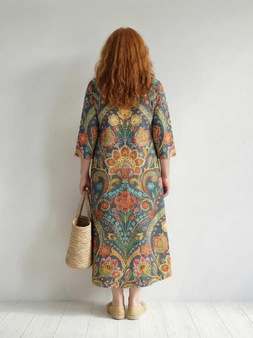 Lara | Midi Sukienka Ogrodowa Easy Shape