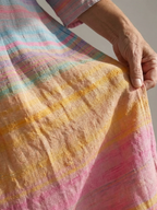 Blake | Sukienka midi w gradientowe paski