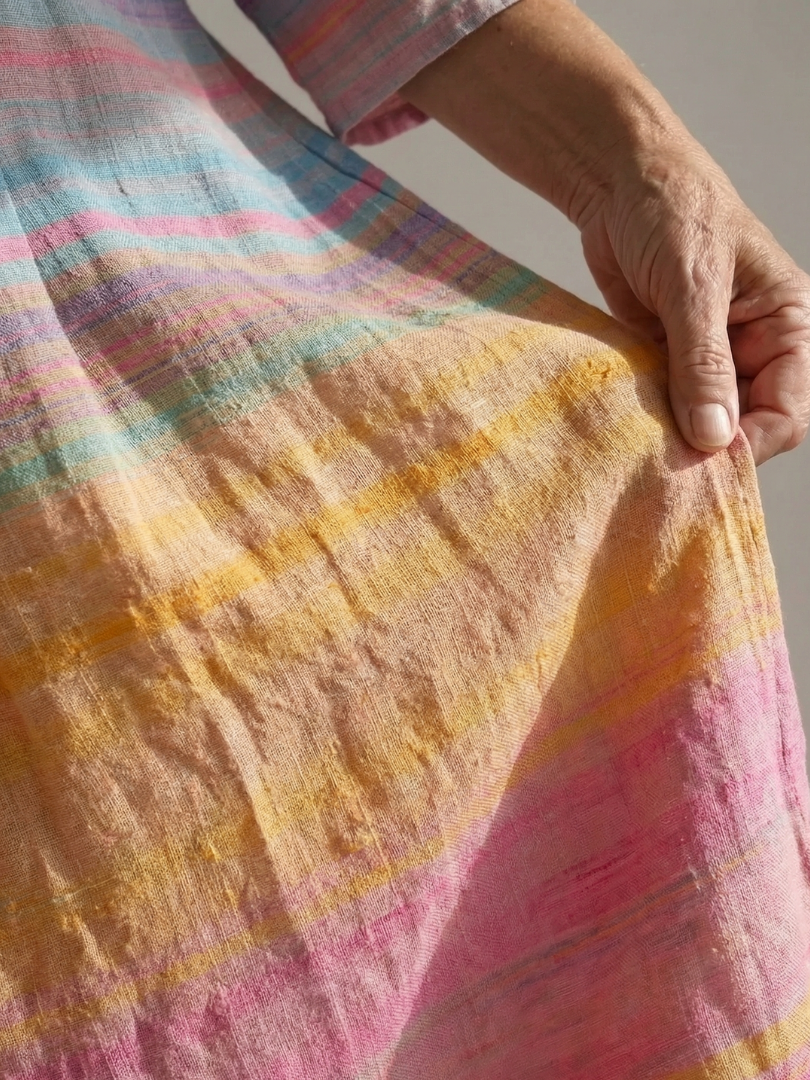 Blake | Sukienka midi w gradientowe paski