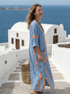 Avenor | Sukienka midi z dekoltem w serek o miękkiej strukturze