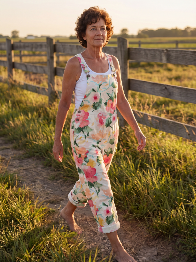 Jose | Miękki Kwiatowy Kombinezon