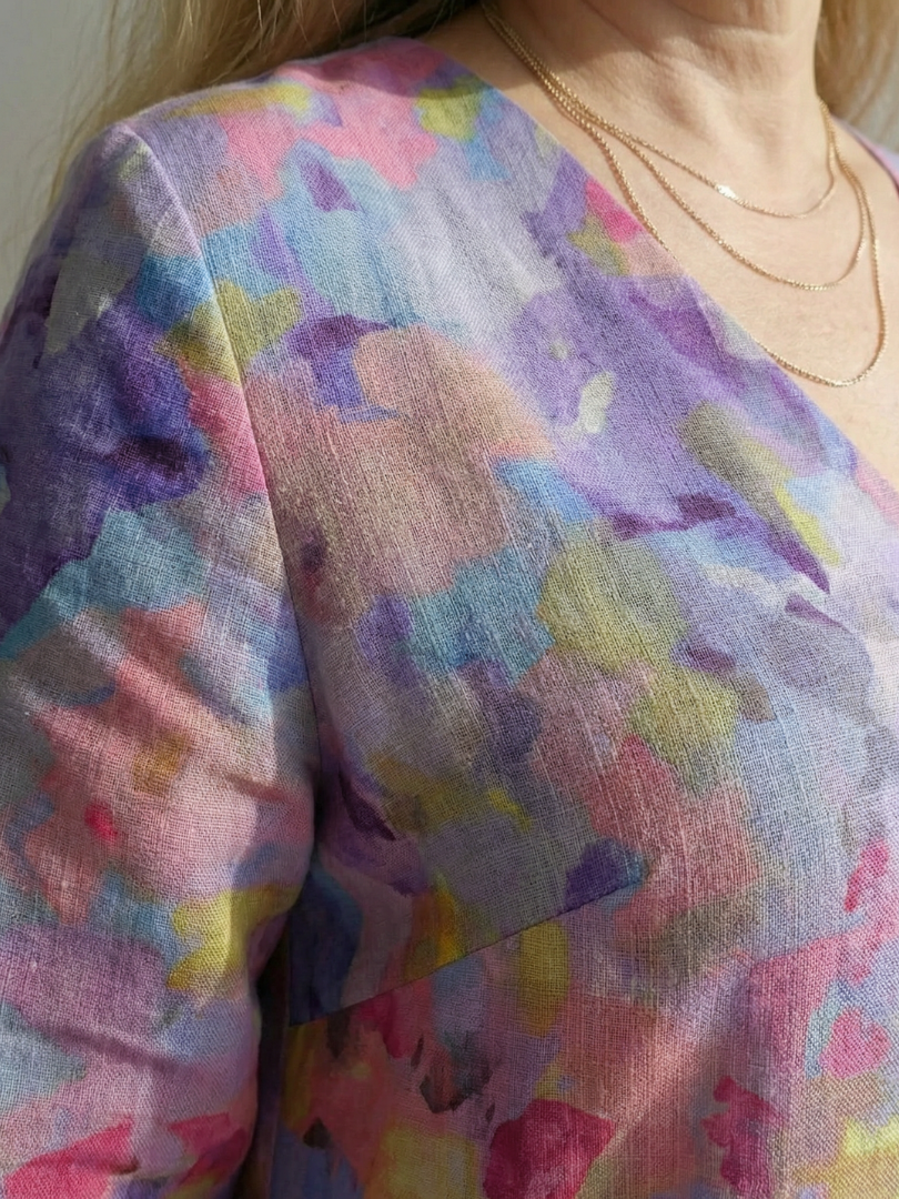 Benson | Abstrakcyjna Kwiatowa Sukienka Midi