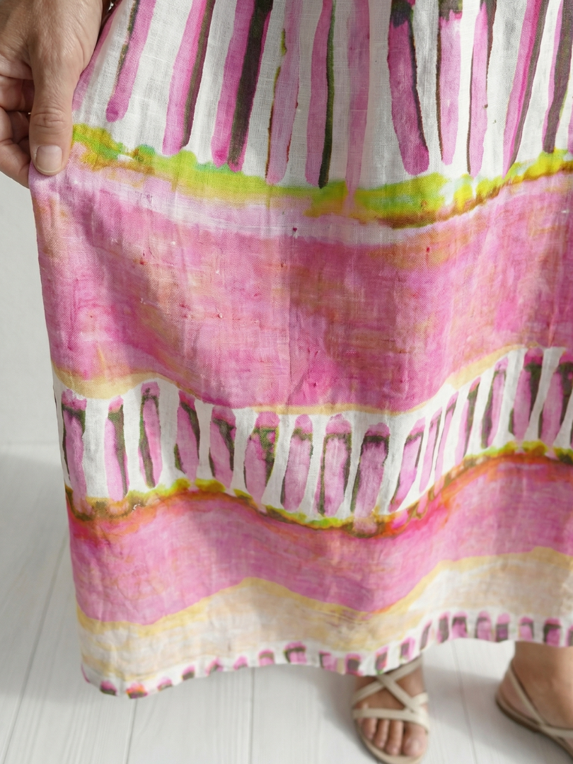 Calla | Sukienka midi w paski z łatwym przepływem