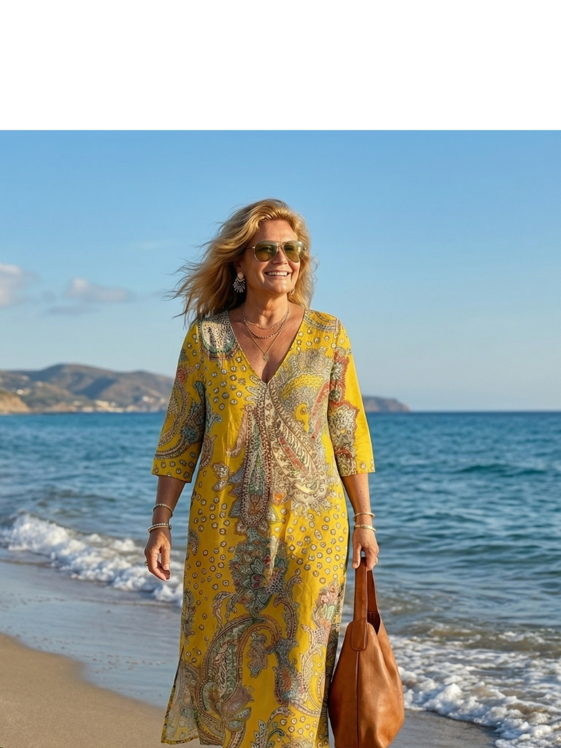 Rowan | Miękka Sukienka Midi w Wzór Paisley