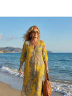 Rowan | Miękka Sukienka Midi w Wzór Paisley