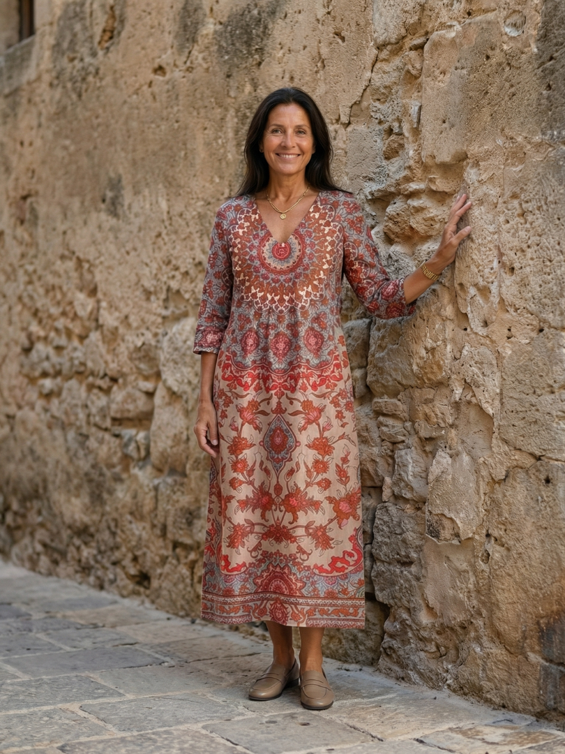 Logan | Midi Sukienka o Zrównoważonym Kroju