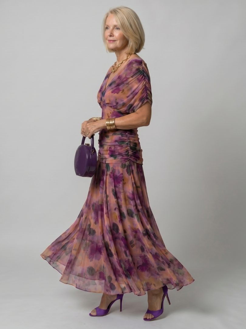 Calen | Sukienka Midi z Odkrytymi Ramionami