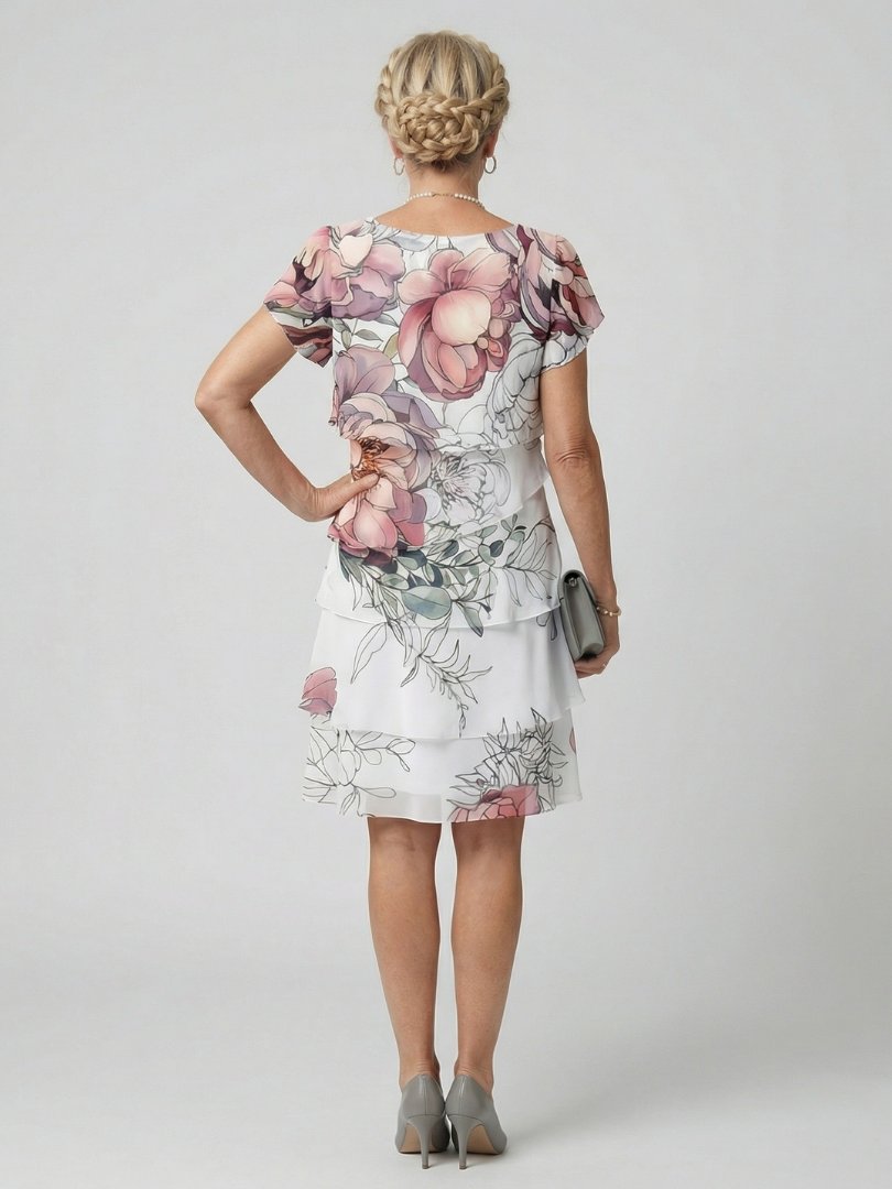 Kualani | Czysta Kwiatowa Sukienka do Kolan