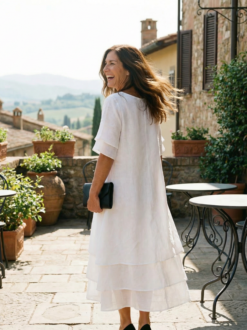 Belen | Miękka warstwowa sukienka