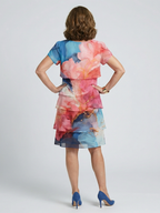 Mira | Sukienka do kolan w marmurkowy wzór