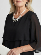 Brent | Sukienka midi z warstwowym dołem