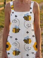 Moxie | Kombinezon Kwiatowy z Motywem Pszczół