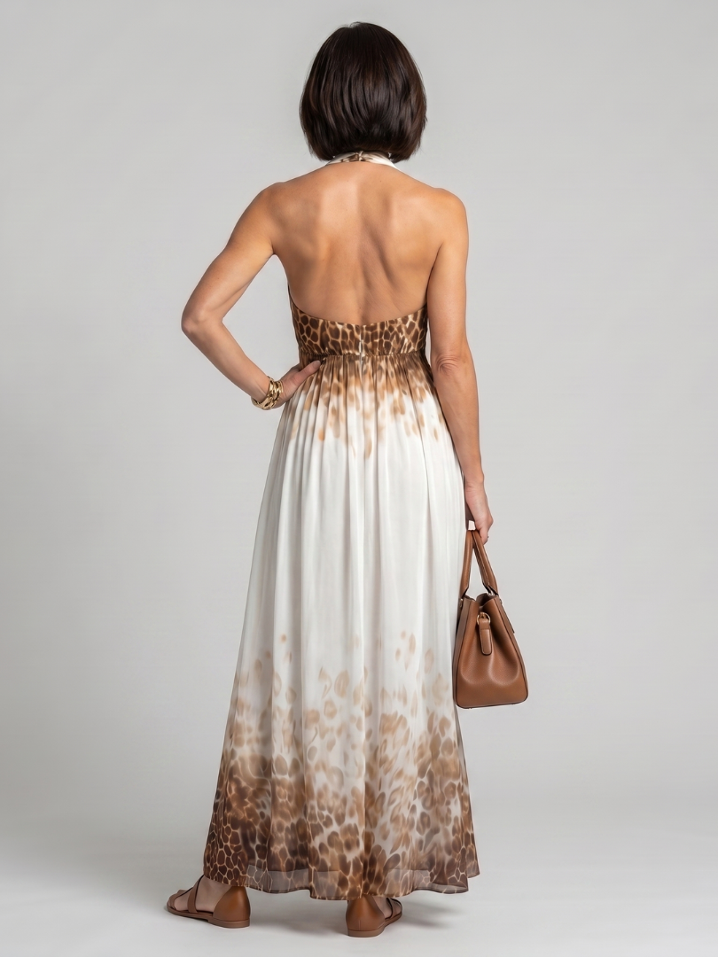 Orlune | Plisowana Biała Sukienka Midi