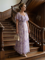 Vaelis | Sukienka midi z falbanami na rękawach