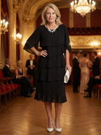 Brent | Sukienka midi z warstwowym krojem