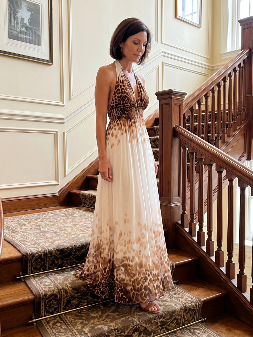 Orlune | Plisowana Biała Sukienka Midi