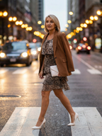 Briar | Sukienka do kolan w wzór zwierzęcy