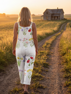 Velina | Ogrodowy Kombinezon na Ramiączkach