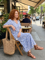 Ottoline | Sukienka midi z wiązaniem na tasiemki