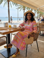 Tessa | Midi Sukienka w Paseczki