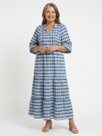 Elodie | Sukienka midi w diamentowy wzór