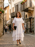 Belen | Miękka Sukienka Warstwowa